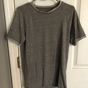 American Eagle Grey and White stripe shirt